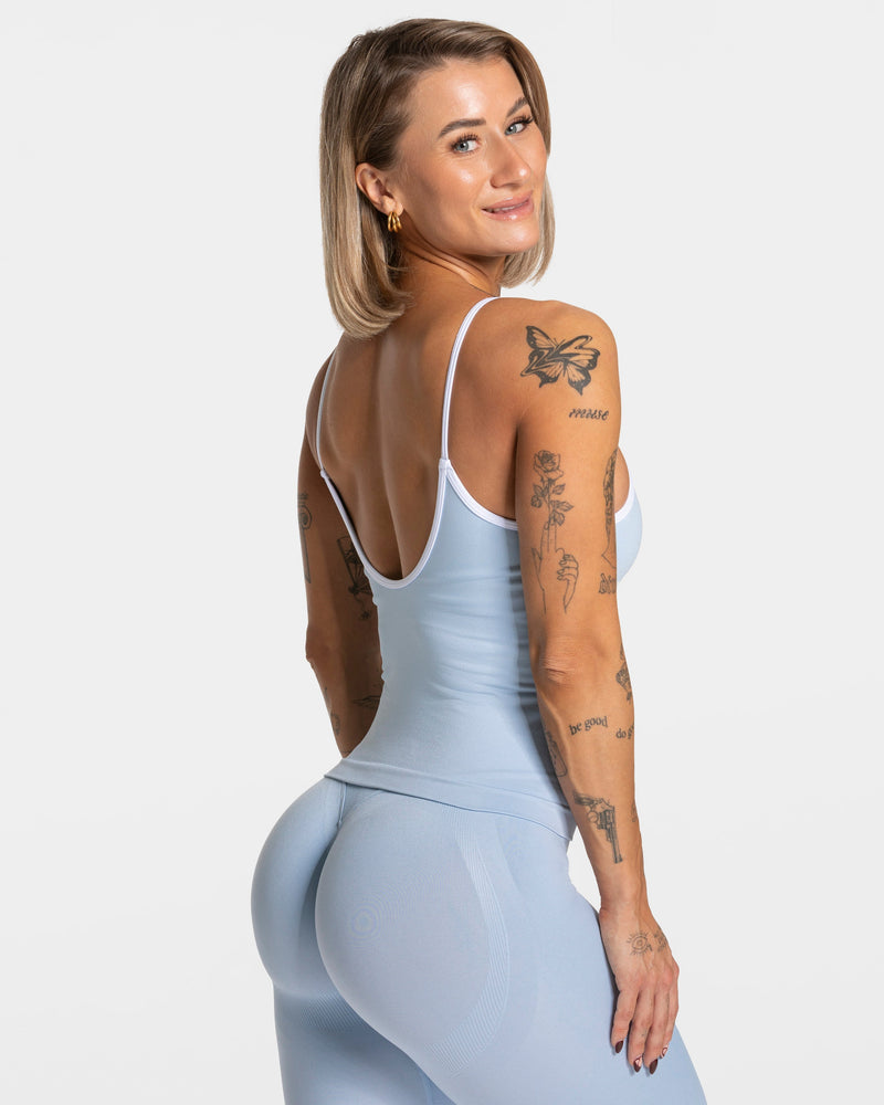 Contrastline Cami Top "Babyblau"