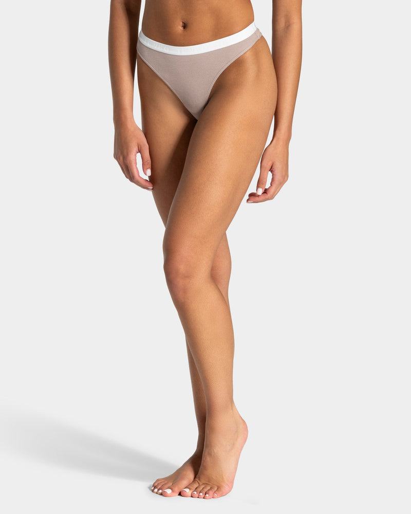 Soft Ribbed Tanga "Cappuccino"