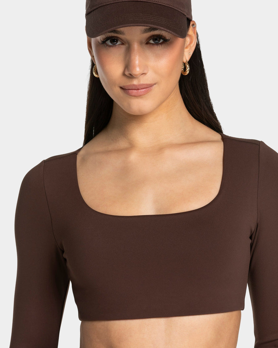 Allrounder Cropped Longsleeve "Espresso"