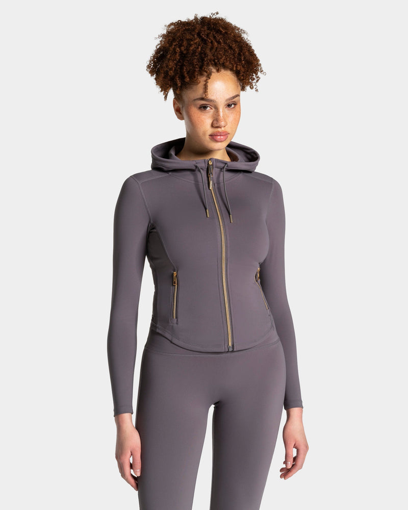 Allrounder Shaping Hooded Zip Jacke "Graphit - Gold"