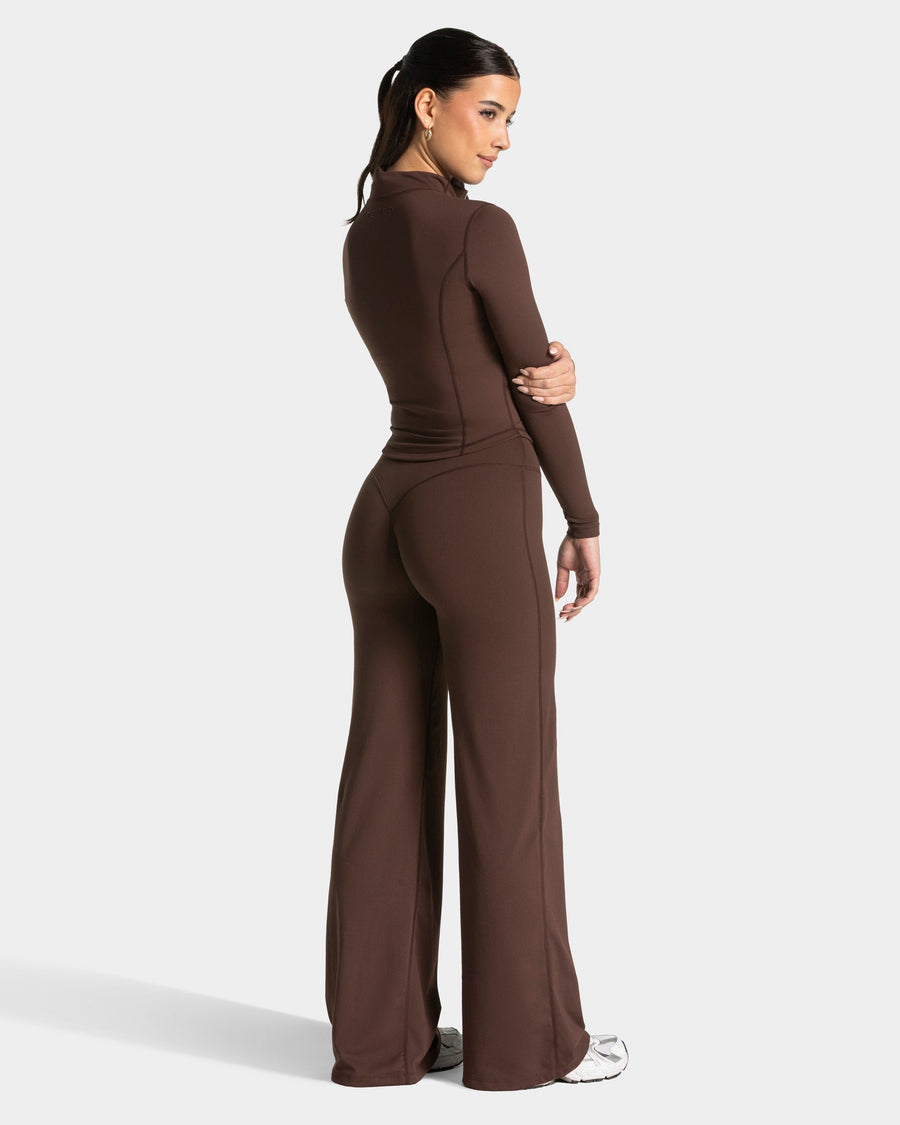 Allrounder Shaping Zip Jacke "Espresso - Gold"