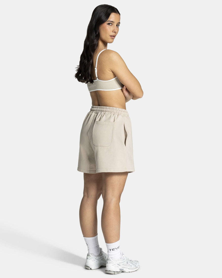 Contrastline Oversized Shorts "Cream"