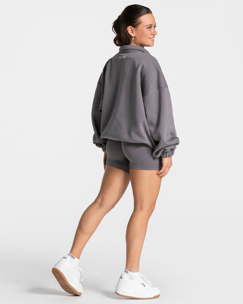 Femme Half Zip Sweater "Graphit"
