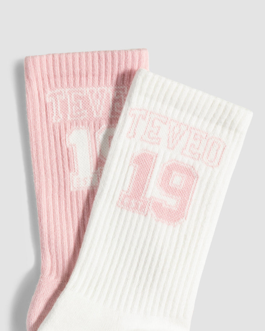 Football Socken (2er-Pack) "Rosa/Off White"
