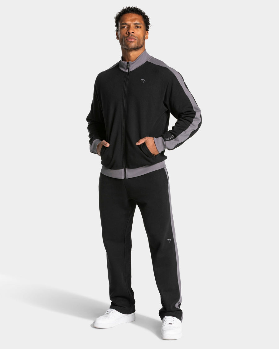 Football Zip Jacke "Schwarz"
