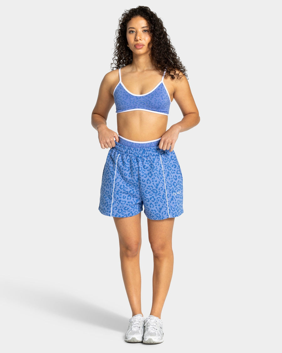 Contrastline Oversized Shorts "Leo Azure"