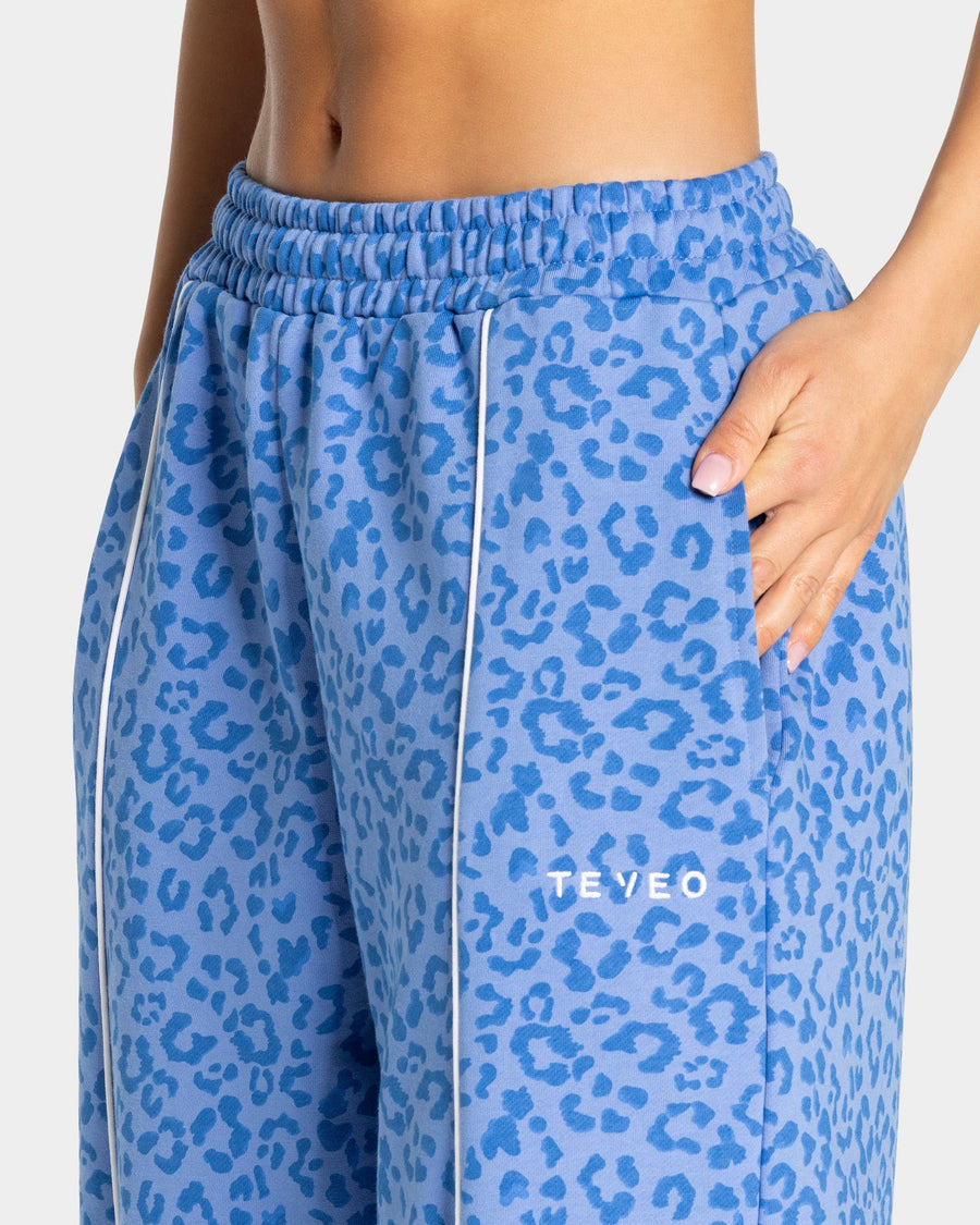 Contrastline Wide Leg Jogger "Leo Azure"