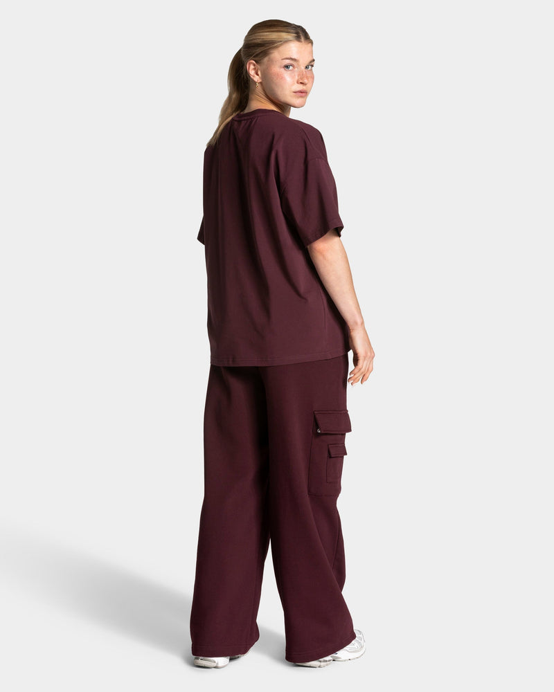Lift Wide Leg Cargo Jogger "Merlot"