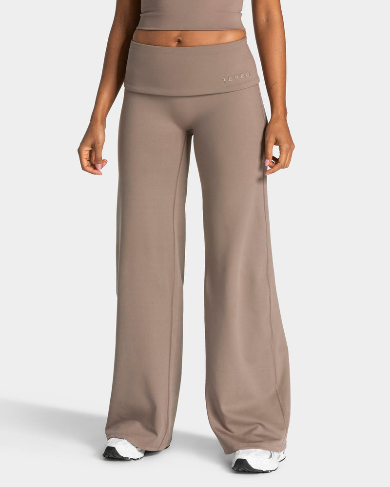 Mellow Fold Over Straight Leg Pants Tall "Mokka"