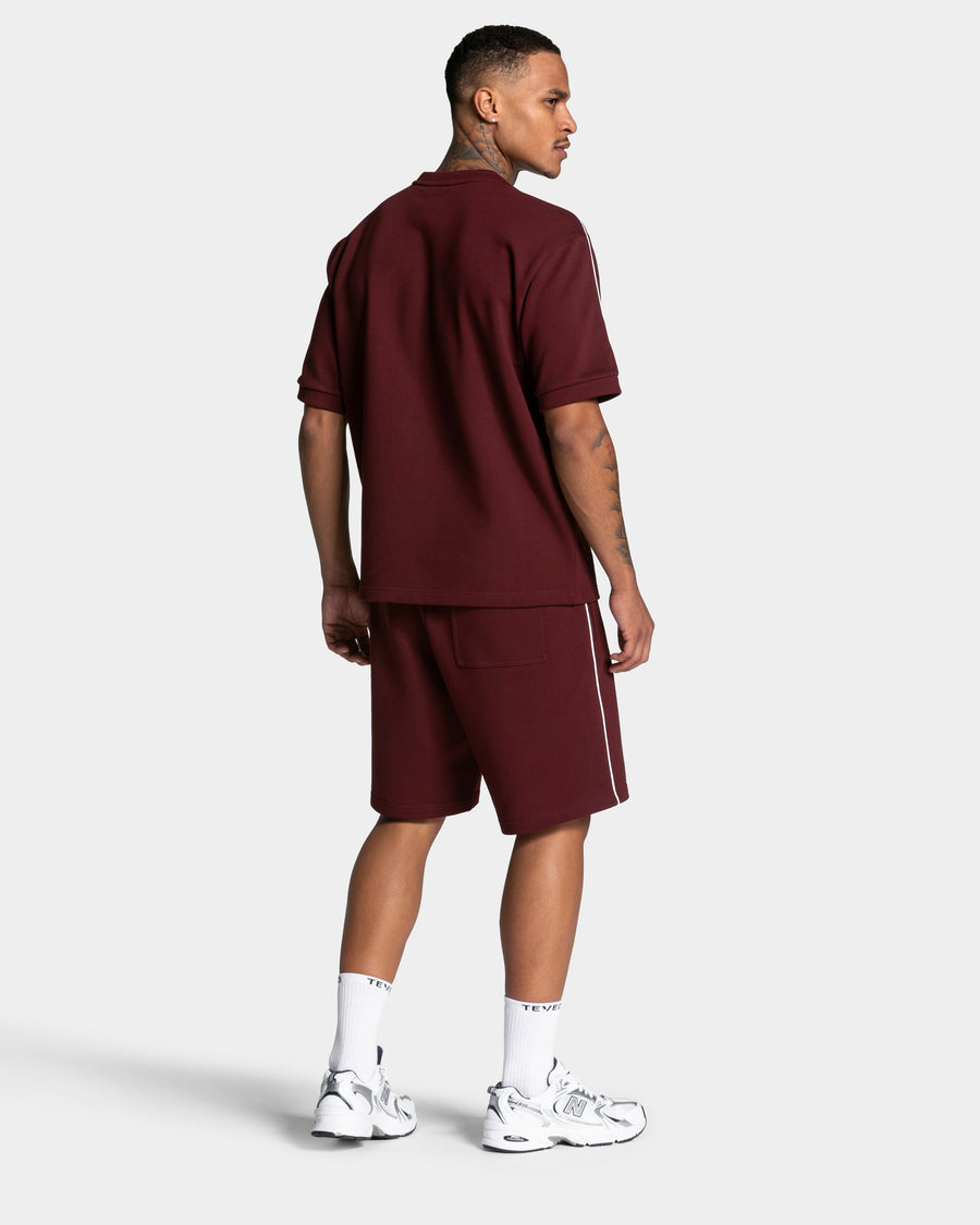Contrastline Shorts "Weinrot"