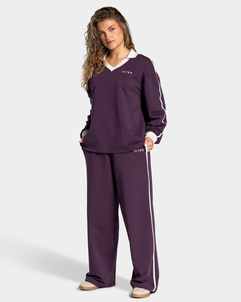 Soft Wide Leg Jogger Regular "Blackberry"