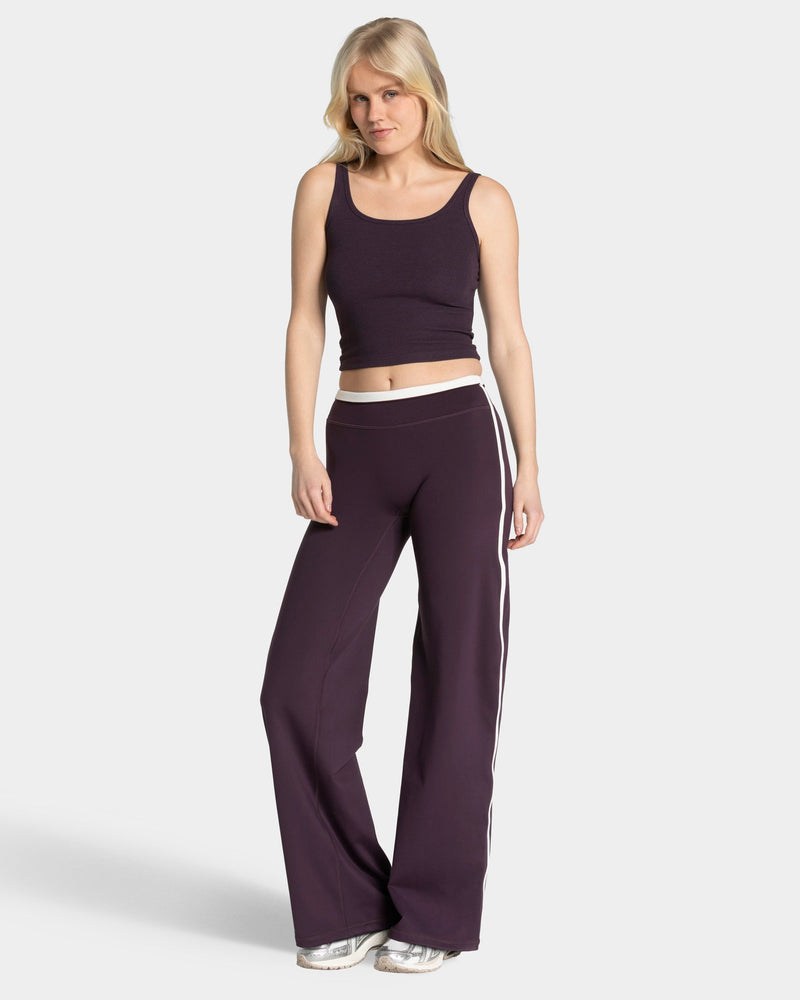 Soft Straight Leg Pants Regular "Blackberry"