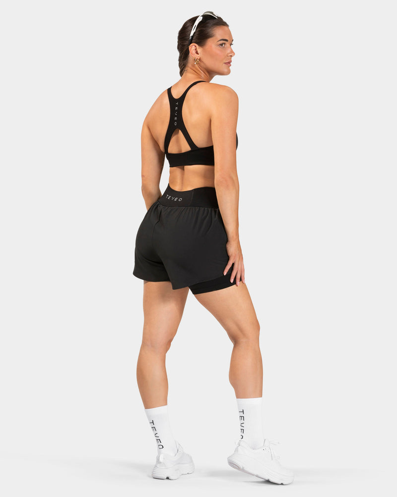 END Running 2in1 Shorts "Schwarz"
