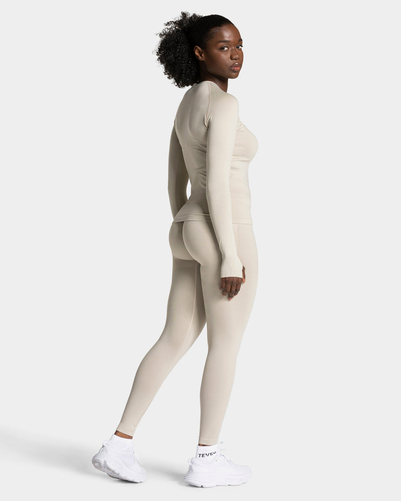 END Running Sculpt Scrunch Leggings "Latte"