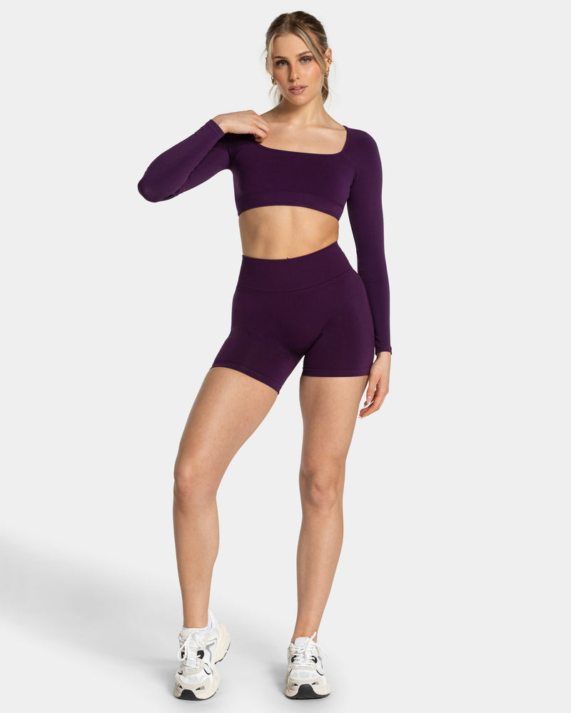 Femme Sculpt Scrunch Shorts "Aubergine"