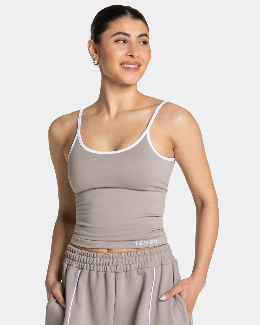 Contrastline Cami Top "Stone"