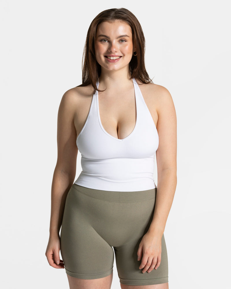 Timeless Pro Neckholder Top "Weiß"
